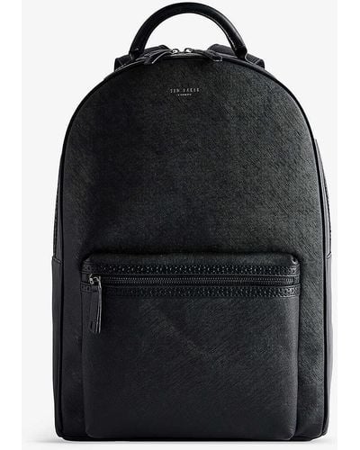 Ted Baker Conann Logo-embossed Leather Backpack - Black