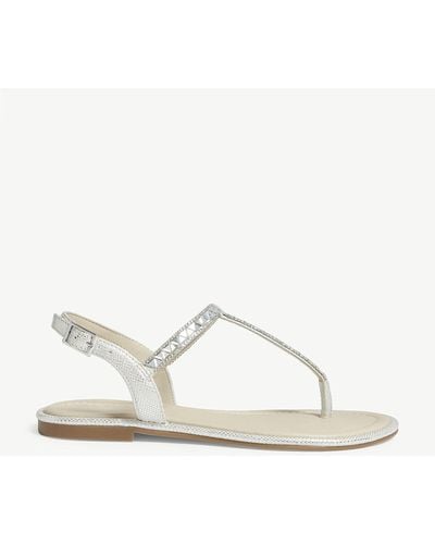 ALDO Sheeny Embellished Flat Sandals - Metallic