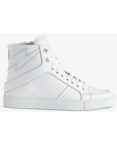 Zadig & Voltaire High Flash Leather High-top Trainers - White