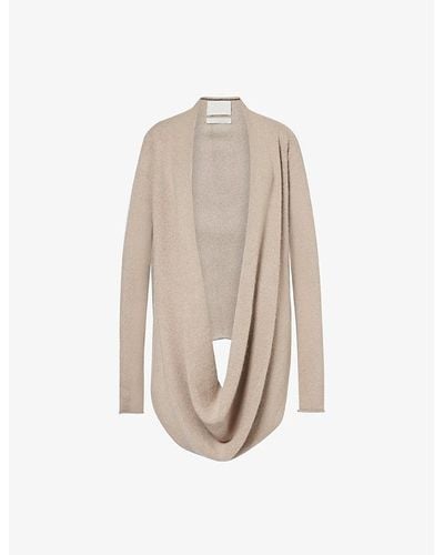 Lauren Manoogian Mobius Cashmere And Alpaca Wool-blend Knitted Cardigan - Natural