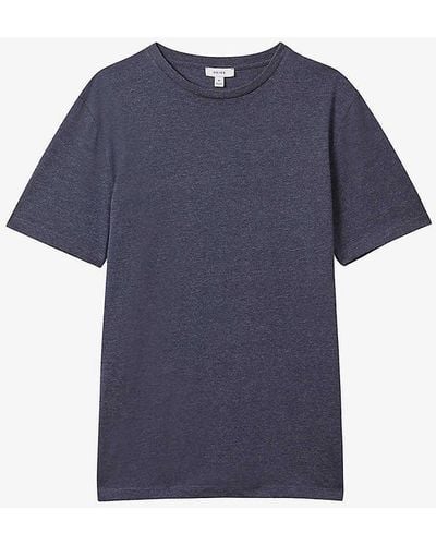 Reiss Bless Crew-neck Short-sleeve Cotton T-shirt X - Blue