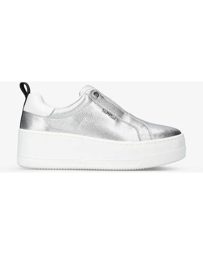 Carvela Kurt Geiger Connected Slip-on Leather Trainers - White