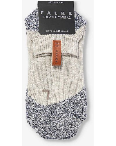 FALKE Lodge Homepad Ribbed-trim Cotton-blend Socks - White