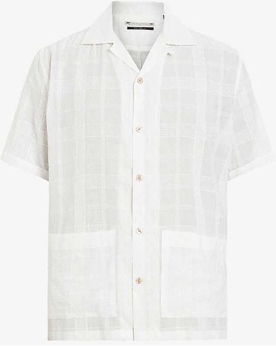 AllSaints Indio Relaxed-fit Short-sleeve Organic-cotton Shirt X - White