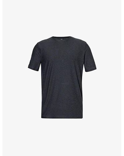 Vuori Strato Tech Brand-patch Regular-fit Stretch-woven T-shirt - Blue