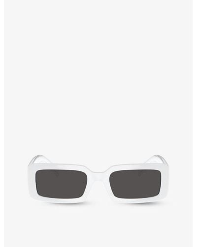 Dolce & Gabbana Dg6187 Rectangle-frame Injected Sunglasses - White