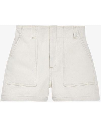 The Kooples Patch-pocket Mid-rise Stretch-denim Shorts - Multicolour