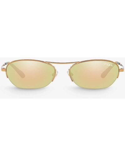 Vogue Oval Sunglasses - Natural