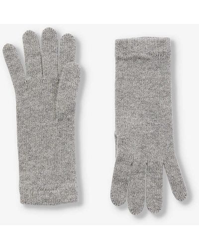Johnstons of Elgin Ribbed-cuff Knitted Cashmere Gloves - Grey