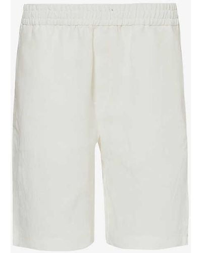 Sunspel Drawstring-waist Regular-fit Linen Shorts X - White