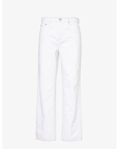 FRAME Slouchy Straight-leg Mid-rise Denim Jeans - White