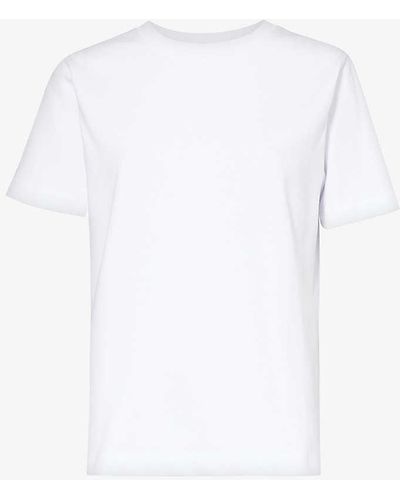 Samsøe & Samsøe Camino Crewneck Organic Cotton-jersey T-shirt - White