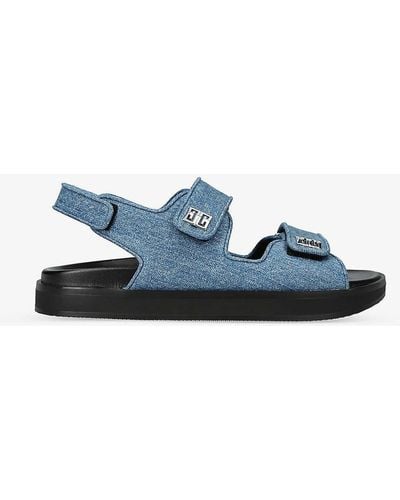 Givenchy 4g Logo-embellished Woven Sandals - Blue