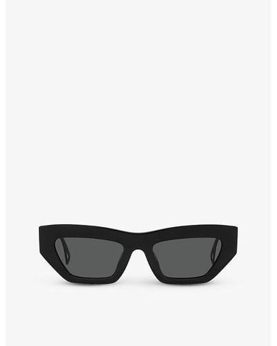 Versace Ve4432u Irregular-frame Acetate Sunglasses - Black