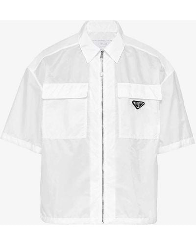 Prada Re-nylon Oversized-fit Recycled-nylon Shirt - White