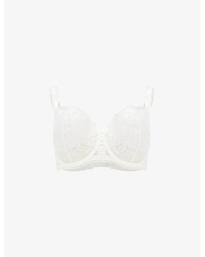 Aubade Toujours Stretch-lace Half-cup Bra - White