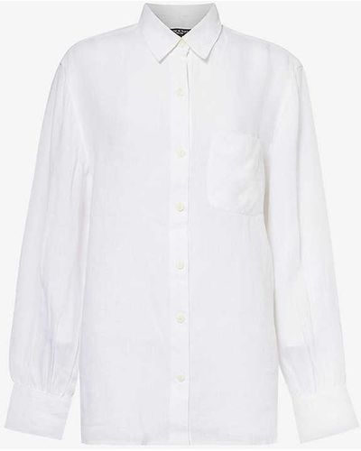 Rag & Bone Maxine Patch-pocket Relaxed-fit Linen Shirt - White