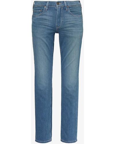 PAIGE Lennox Slim-fit Slim-leg Stretch Denim-blend Jeans - Blue