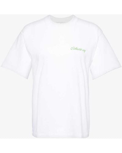 Carhartt Work & Play Graphic-print Cotton-jersey T-shirt - White