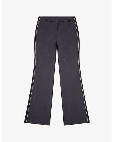 DIESEL P-forty Flare-leg Low-rise Stretch-woven Trousers - Blue