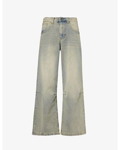 Jaded London Colossus Brand-appliquéd Relaxed-fit Jeans - Gray