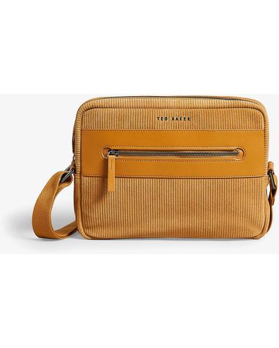 Ted Baker Anty Corduroy Suede Cross-body Bag - Multicolour