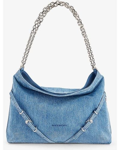 Givenchy Voyou Denim Shoulder Bag - Blue