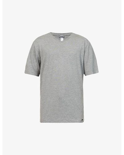 Hanro Regular-fit Stretch-jersey T-shirt - Gray