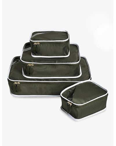 Paravel Pack Of Four Recycled-nylon Packing Cubes - Green