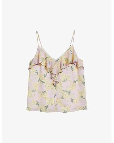Ted Baker Shaunia Floral-print Woven Camisole - White