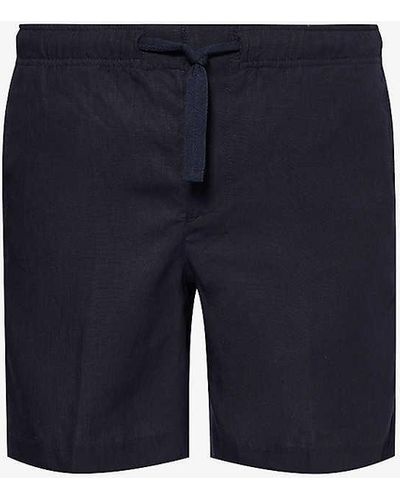 Orlebar Brown Alex Drawstring-waist Linen Shorts - Blue