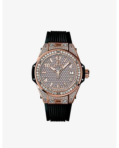 Hublot 465.ox.9010.rx.1604 Big Bang One Click 18ct Rose-gold, 1.84ct Diamond Automatic Watch - Black