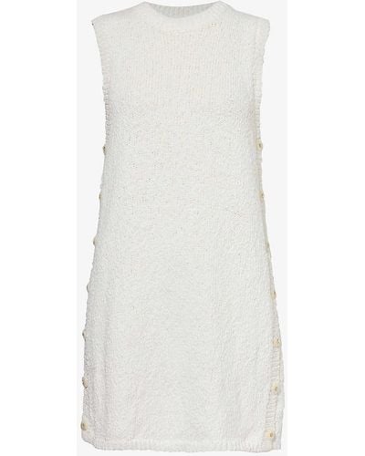 Viktoria & Woods Vertex Round-neck Cotton Mini Dress - White