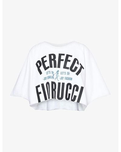 Fiorucci Perfect Brand-print Cotton-jersey Sweatshirt - White