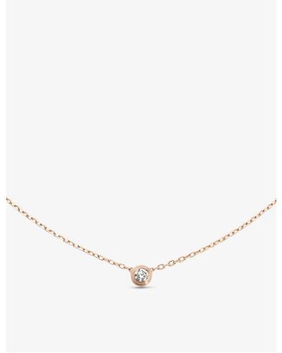 Cartier D'amour Small 18ct Yellow-gold And 0.09ct Diamond Necklace - Multicolor
