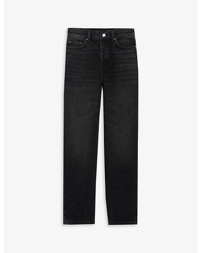 Claudie Pierlot Paloma Mid-rise Straight-leg Denim Jeans - Black