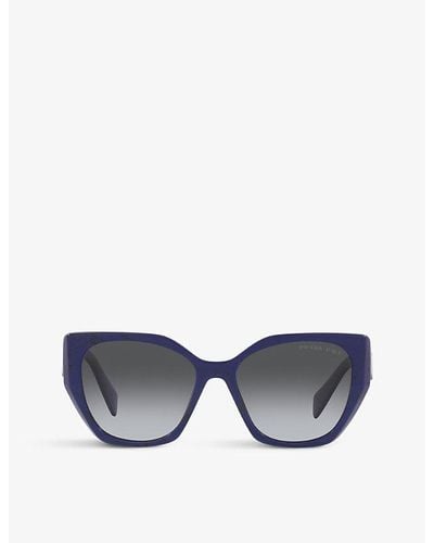 Prada Pr 19zs Pillow-fame Acetate Sunglasses - Blue