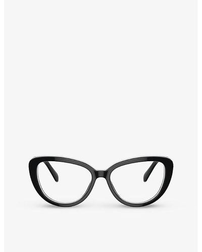 Swarovski Sk2014 Cat-eye Acetate Optical Glasses - White