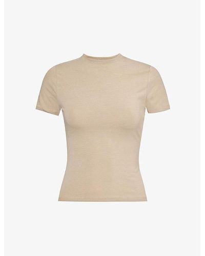 Lounge Underwear Essential Slim-fit Stretch-cotton T-shirt - Natural