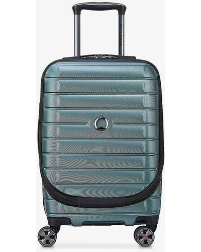 Delsey Shadow 5.0 4-wheel Expandable Polypropylene Hard Cabin Suitcase 55cm - Blue