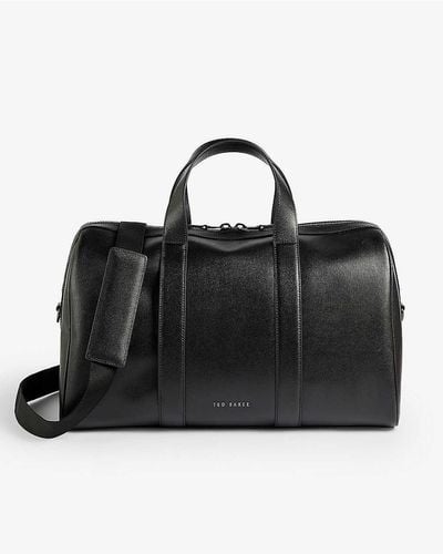 Ted Baker Fidick Saffiano Leather Holdall Bag - Black