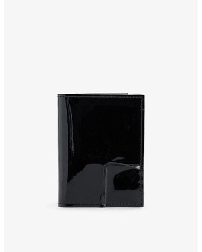 Comme des Garçons Exposed-seam Leather Wallet - Black