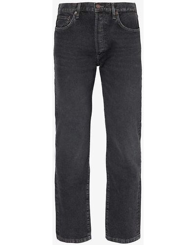 Jeanerica Casual Regular-fit Straight-leg Recycled Denim-blend Jeans - Blue