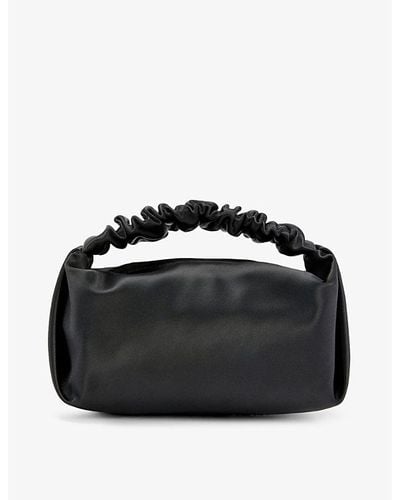 Alexander Wang Scrunchie Mini Satin Shoulder Bag - Black