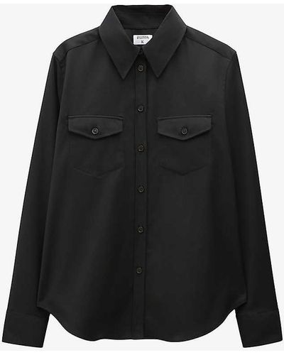 Filippa K Patch-pocket Stretch-woven Shirt - Black