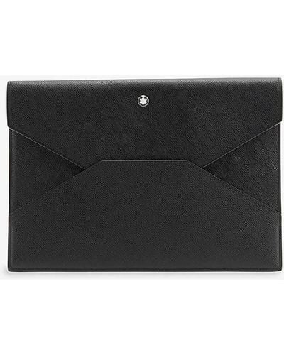 Montblanc Sartorial Leather Envelope Pouch - Black
