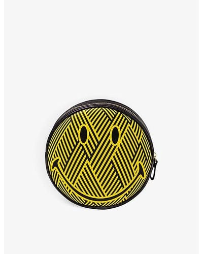 Seletti Smiley Zigzag Faux-leather Pouch - Green