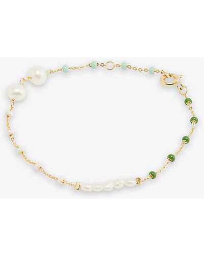 Enamel Copenhagen Lola Pearla 18ct Gold-plated 925 Sterling-silver And Freshwater Pearl Bracelet - Natural