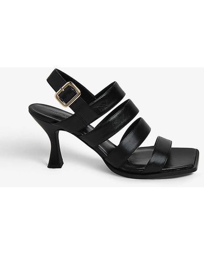 Whistles Marren Square-toe Leather Heeled Sandals - White