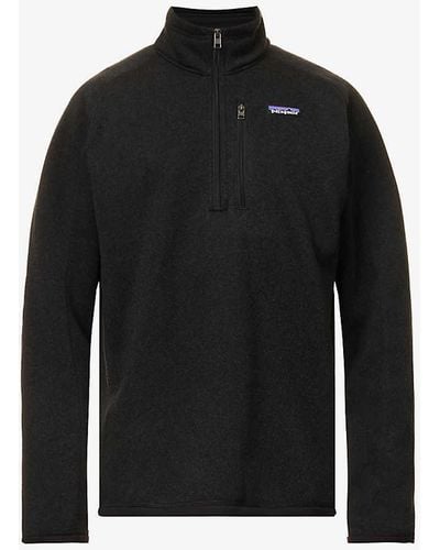 Patagonia Better Quarter-zip Recycled-polyester Sweatshirt - Black